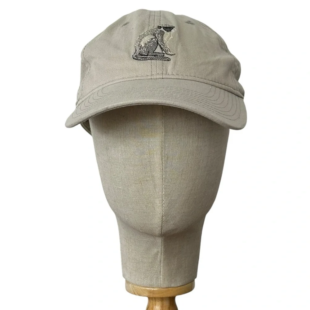 NEW Gear for Sports Nevis W.I. Khaki Baseball Hat Embroidered Monkey One‎ Size